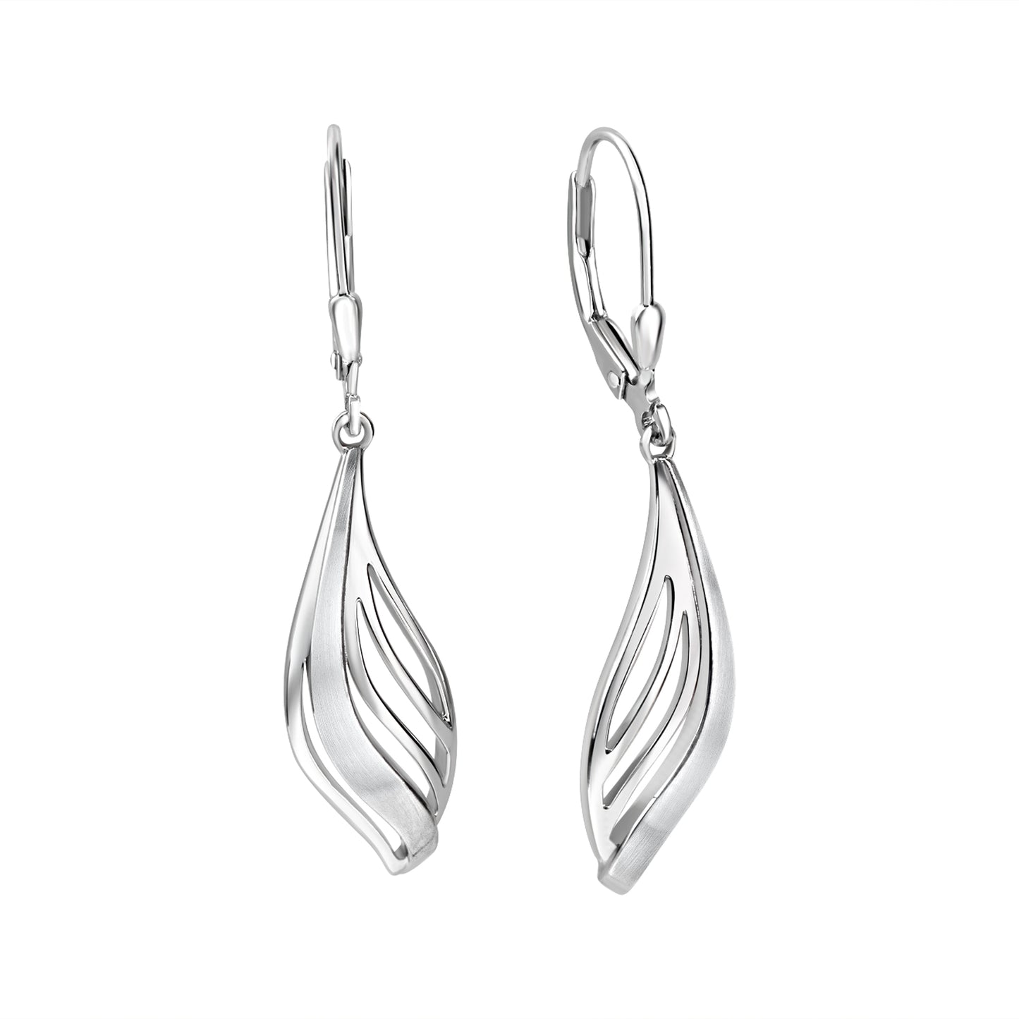 Ohrhänger 925/- Sterling Silber rhodiniert 3,8cm