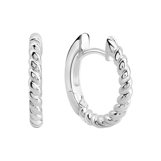 Creolen 925/- Sterling Silber Rhodiniert 1,5cm