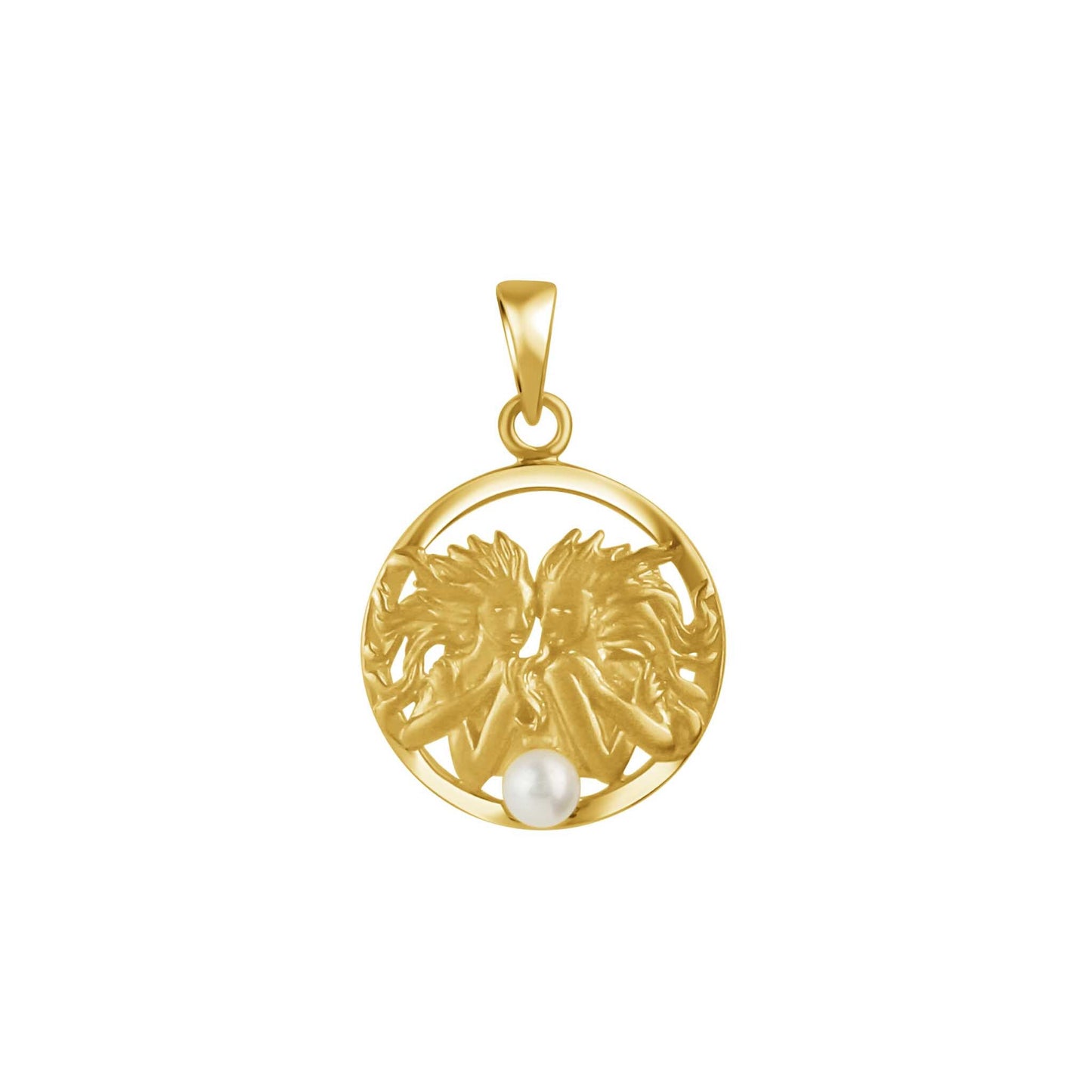 Anhänger 925/- Sterling Silber vergoldet 2,1cm Perle