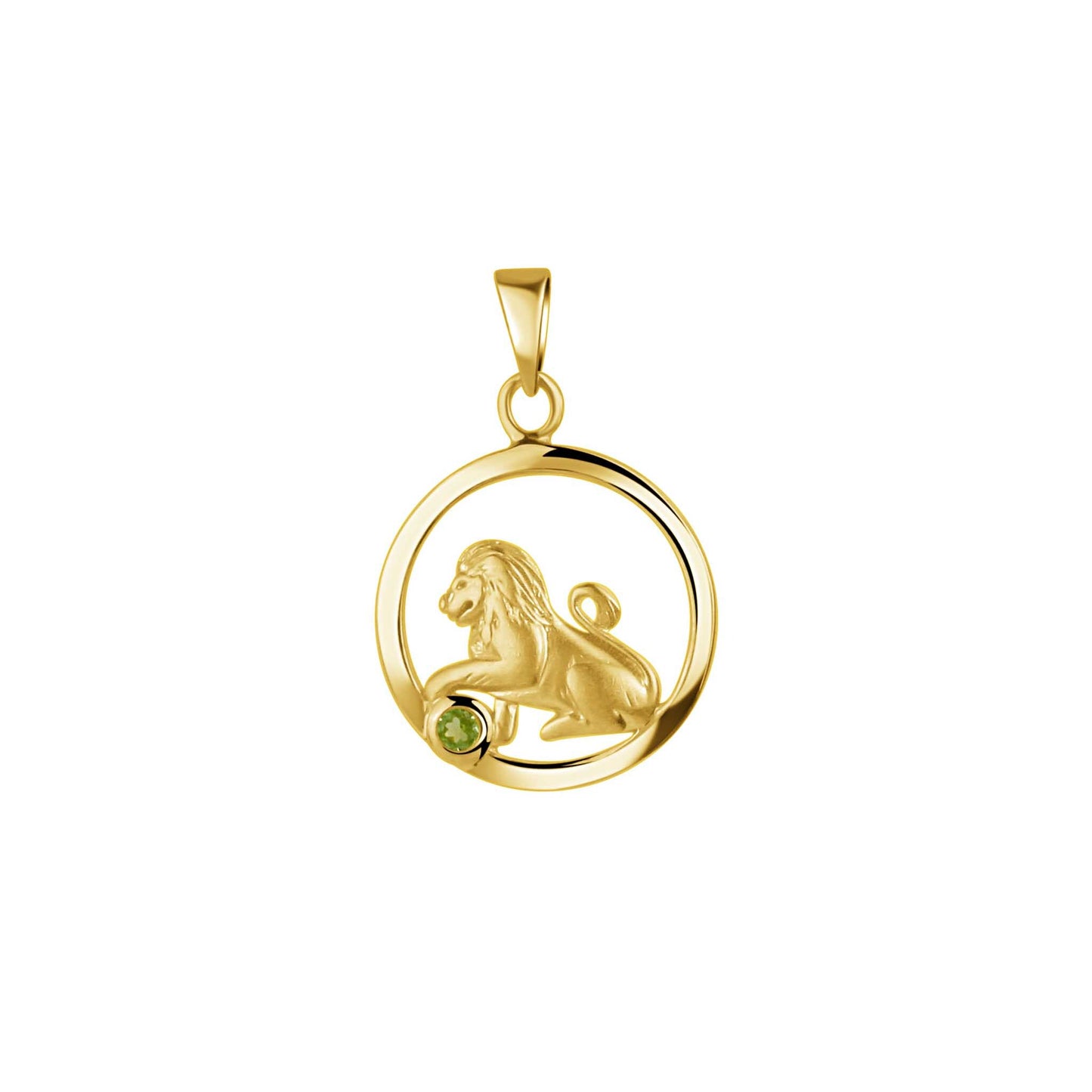 Anhänger 925/- Sterling Silber Vergoldet 2,1cm Peridot