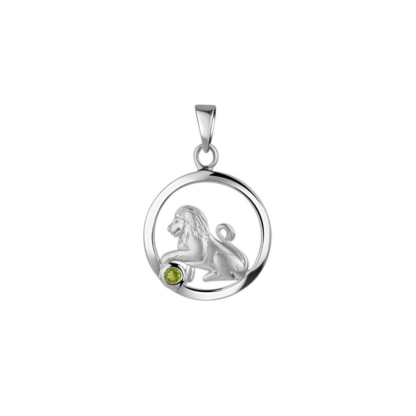 Anhänger 925/- Sterling Silber Rhodiniert 2,1cm Peridot