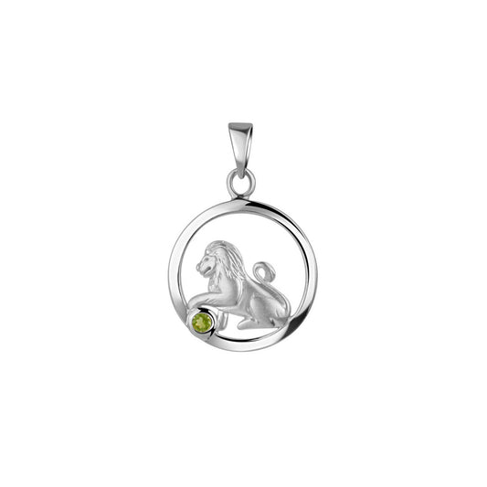 Anhänger 925/- Sterling Silber Rhodiniert 2,1cm Peridot