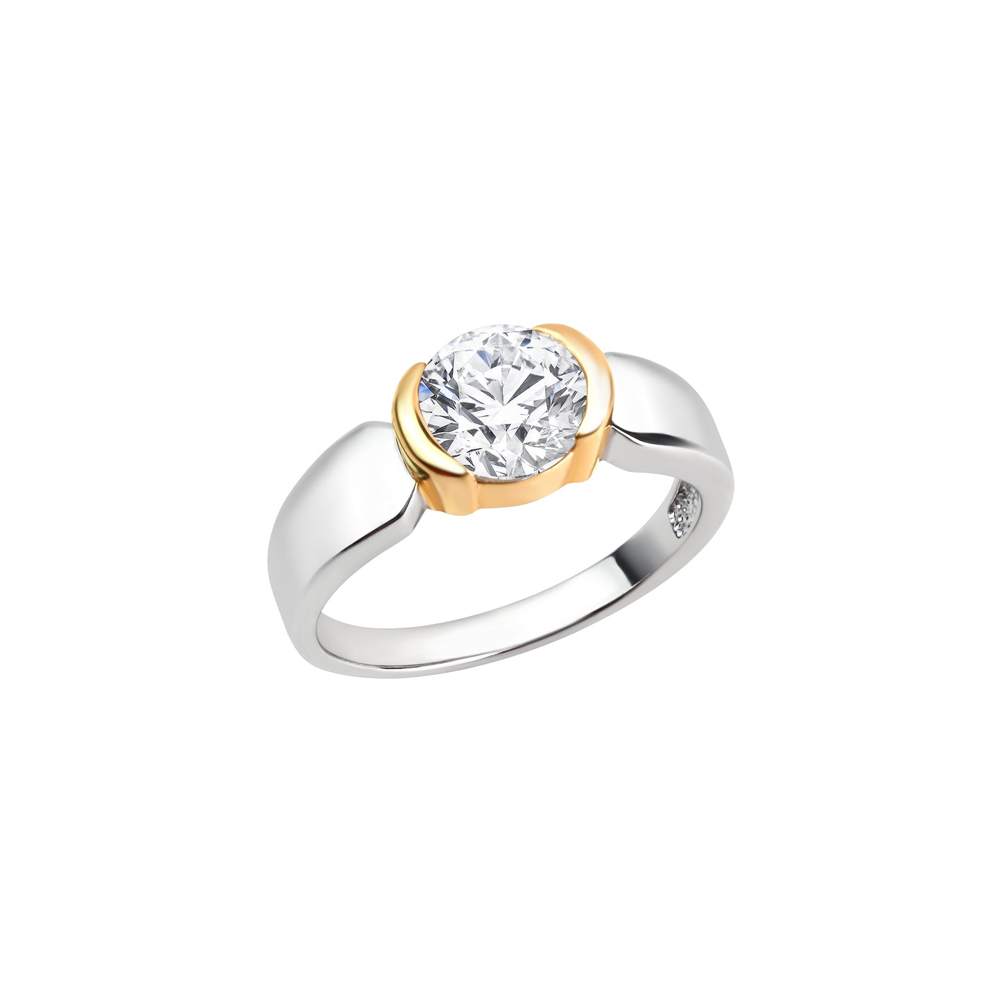 Ring 925/- Sterling Silber Rhodiniert Zirkonia