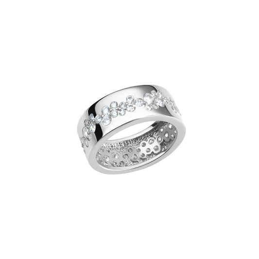 Ring 925/- Sterling Silber Rhodiniert Zirkonia