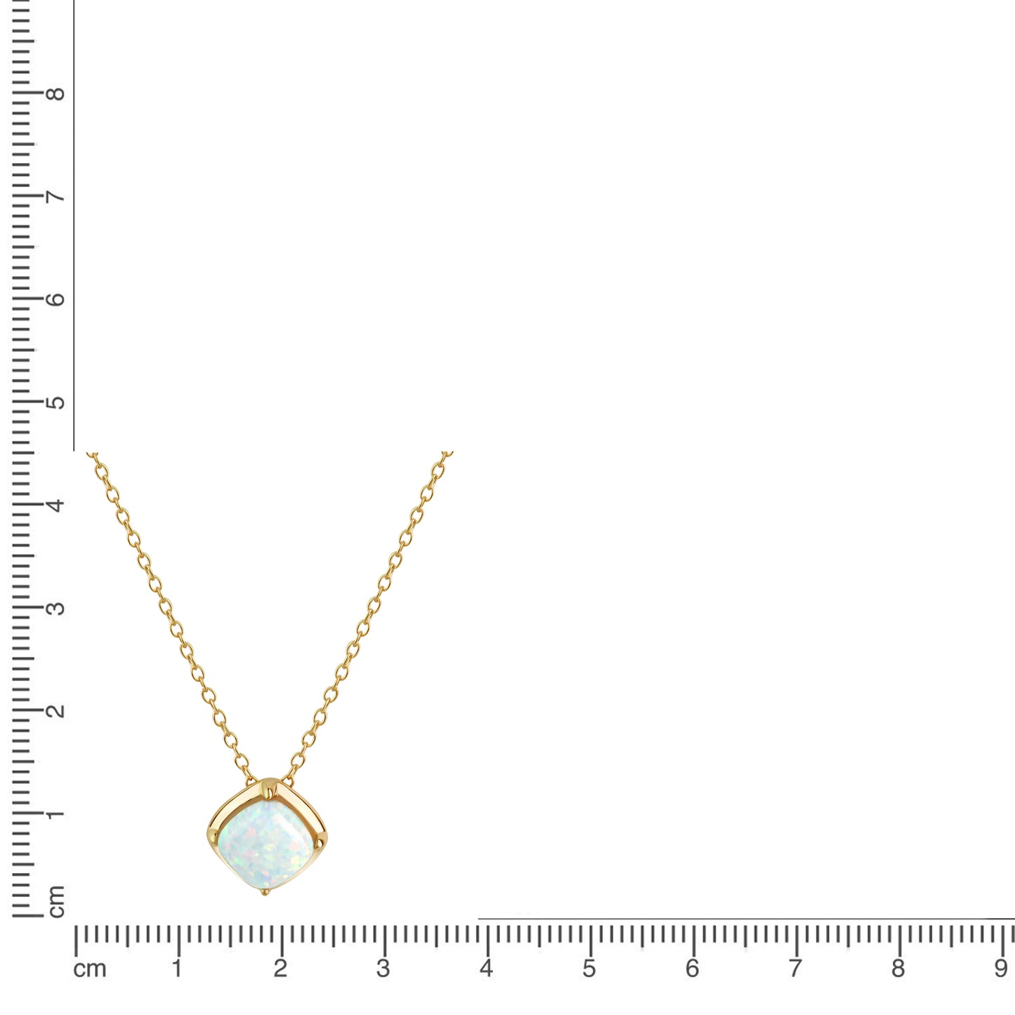 Kette Ankerkette 925/- Sterling Silber vergoldet 45,0cm Opal