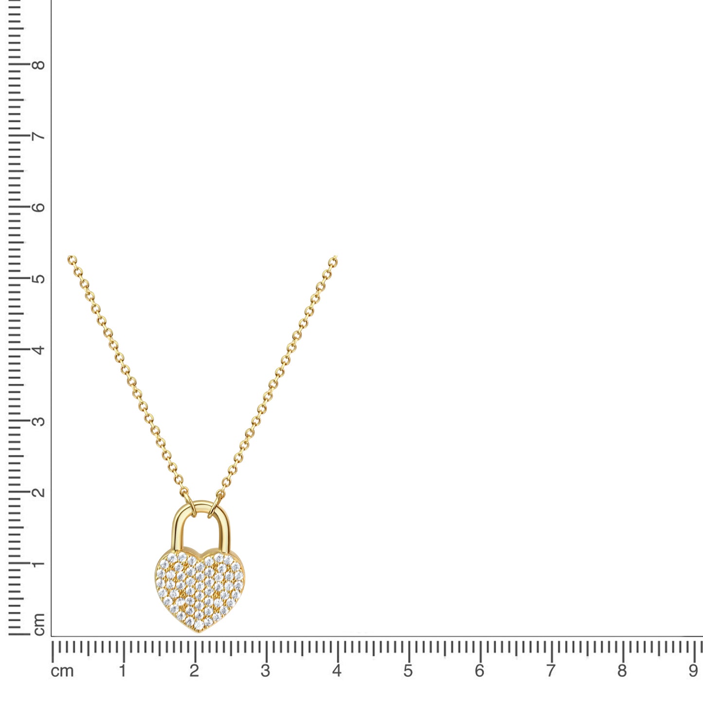 Anhänger mit Kette Ankerkette 925/- Sterling Silber vergoldet 45,0cm Zirkonia