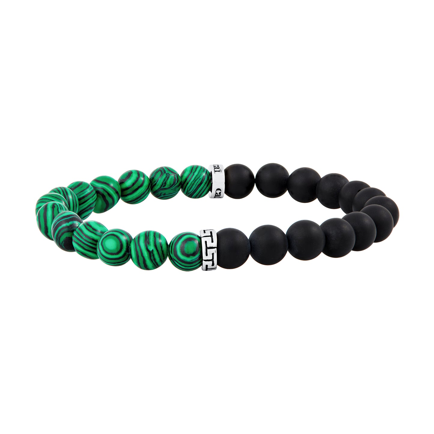 cai Strecht-Armband Stretch-Armband Edelstahl 21cm Onyx