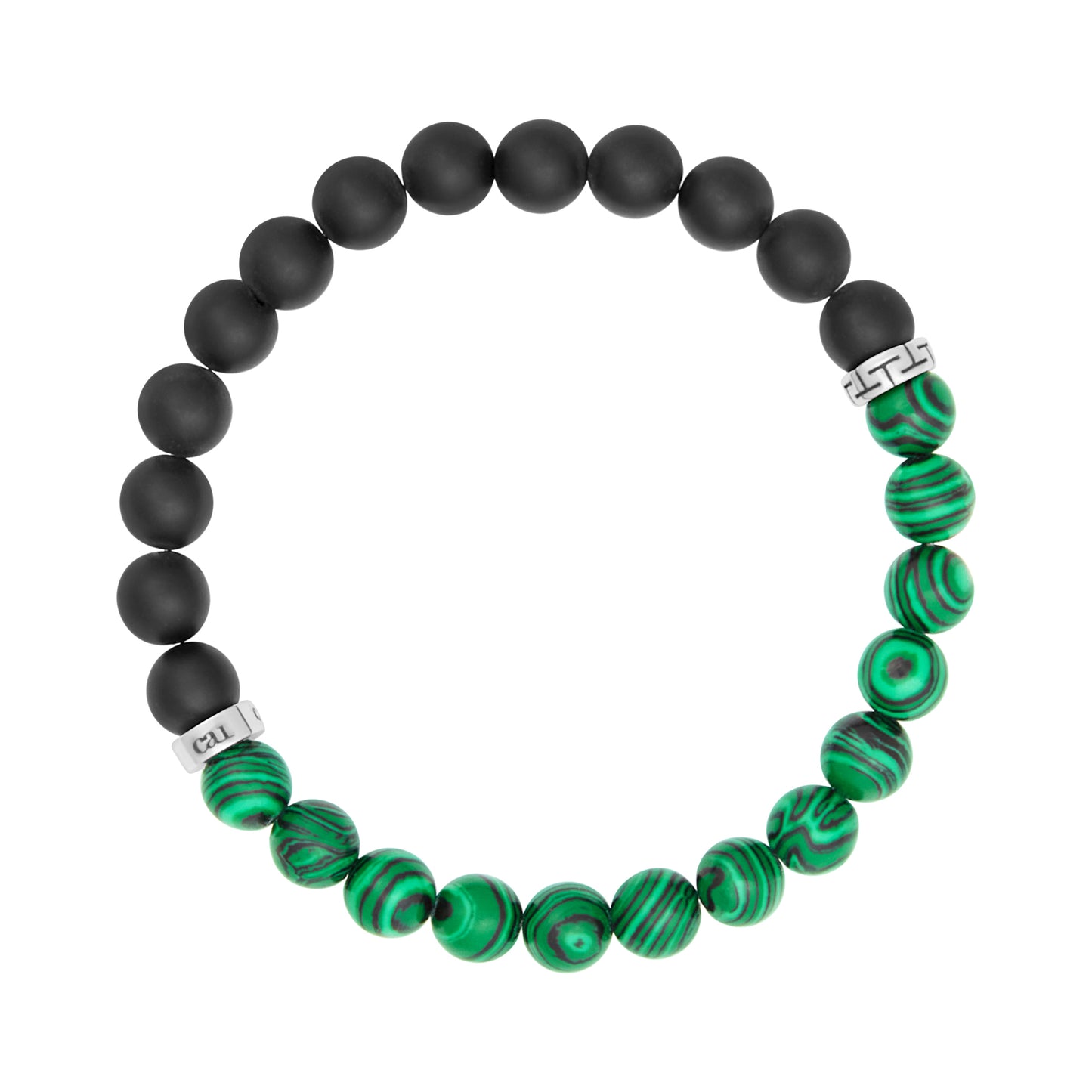 cai Strecht-Armband Stretch-Armband Edelstahl 21cm Onyx
