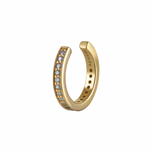 cai Ear Cuff 925/- Sterling Silber vergoldet 0,9cm Zirkonia