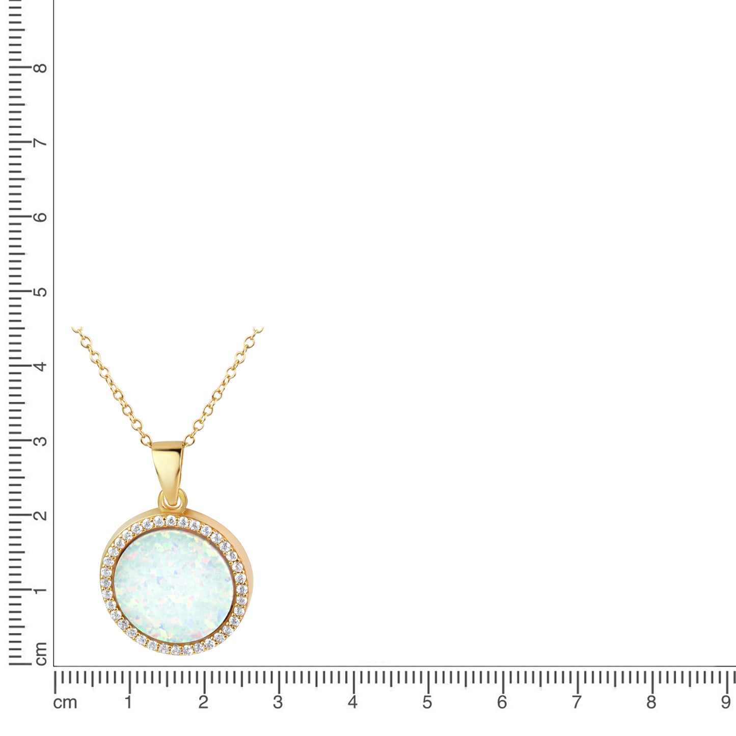 Anhänger mit Kette Ankerkette 925/- Sterling Silber vergoldet 45,0cm synth. Opal