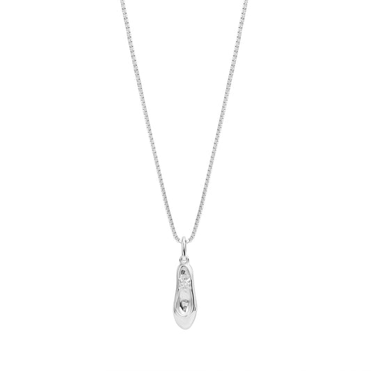 Anhänger mit Kette Venezianerkette 925/- Sterling Silber Rhodiniert 45,0cm Zirkonia