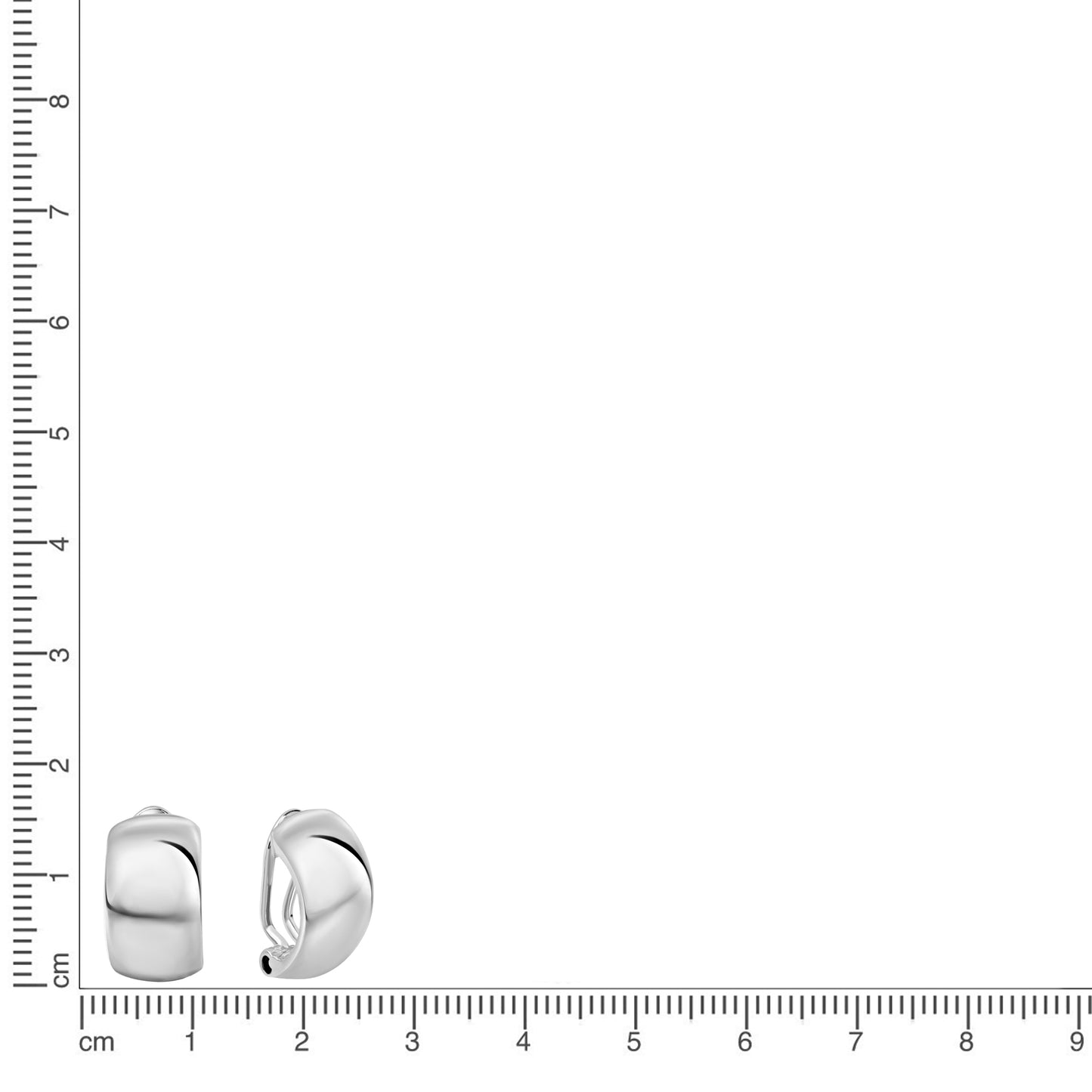 Ohrclip 925/- Sterling Silber Rhodiniert 1,4cm