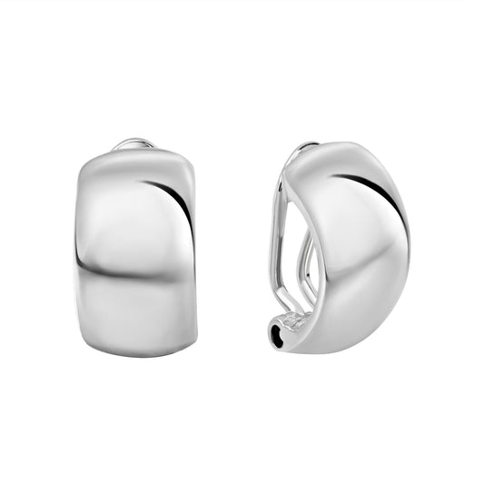 Ohrclip 925/- Sterling Silber Rhodiniert 1,4cm