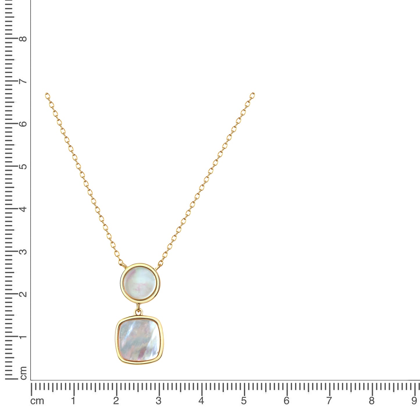 Kette Ankerkette 925/- Sterling Silber rhodiniert 45,0cm Perlmutt