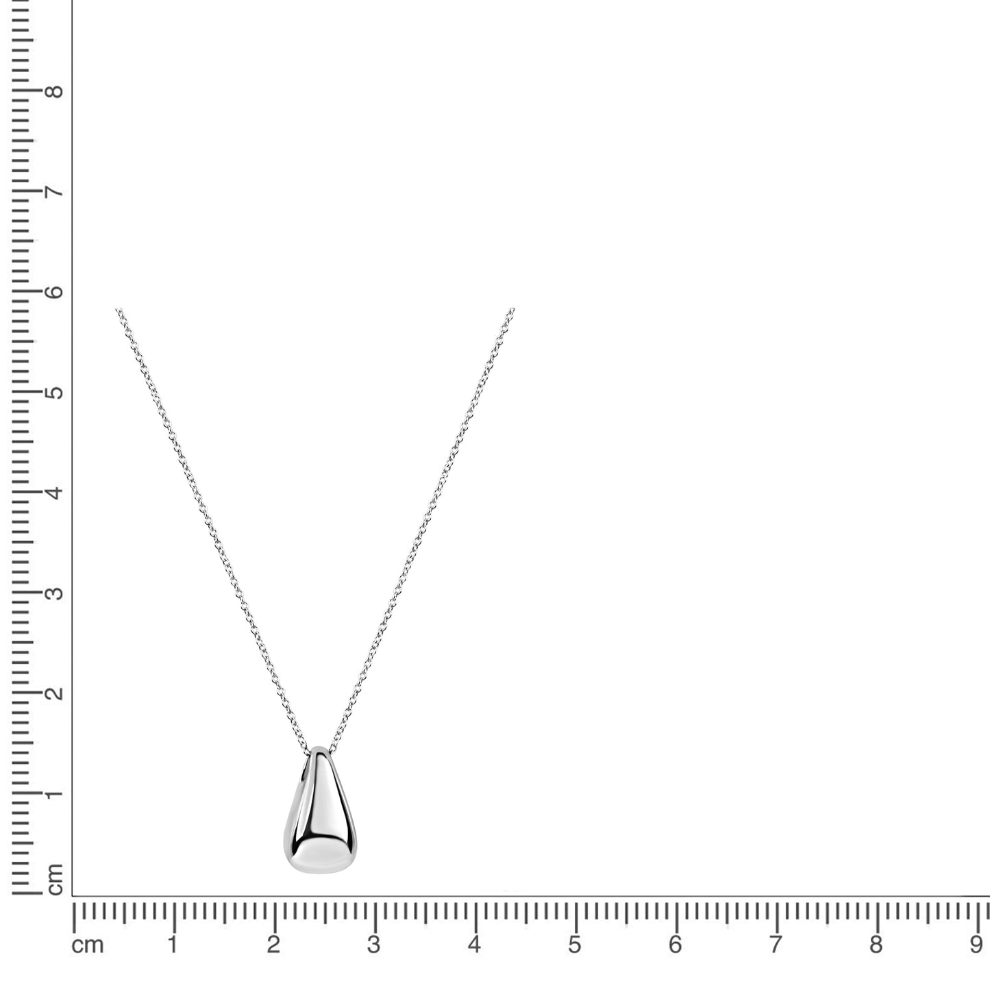 Anhänger mit Kette Ankerkette 925/- Sterling Silber Rhodiniert 45,0cm