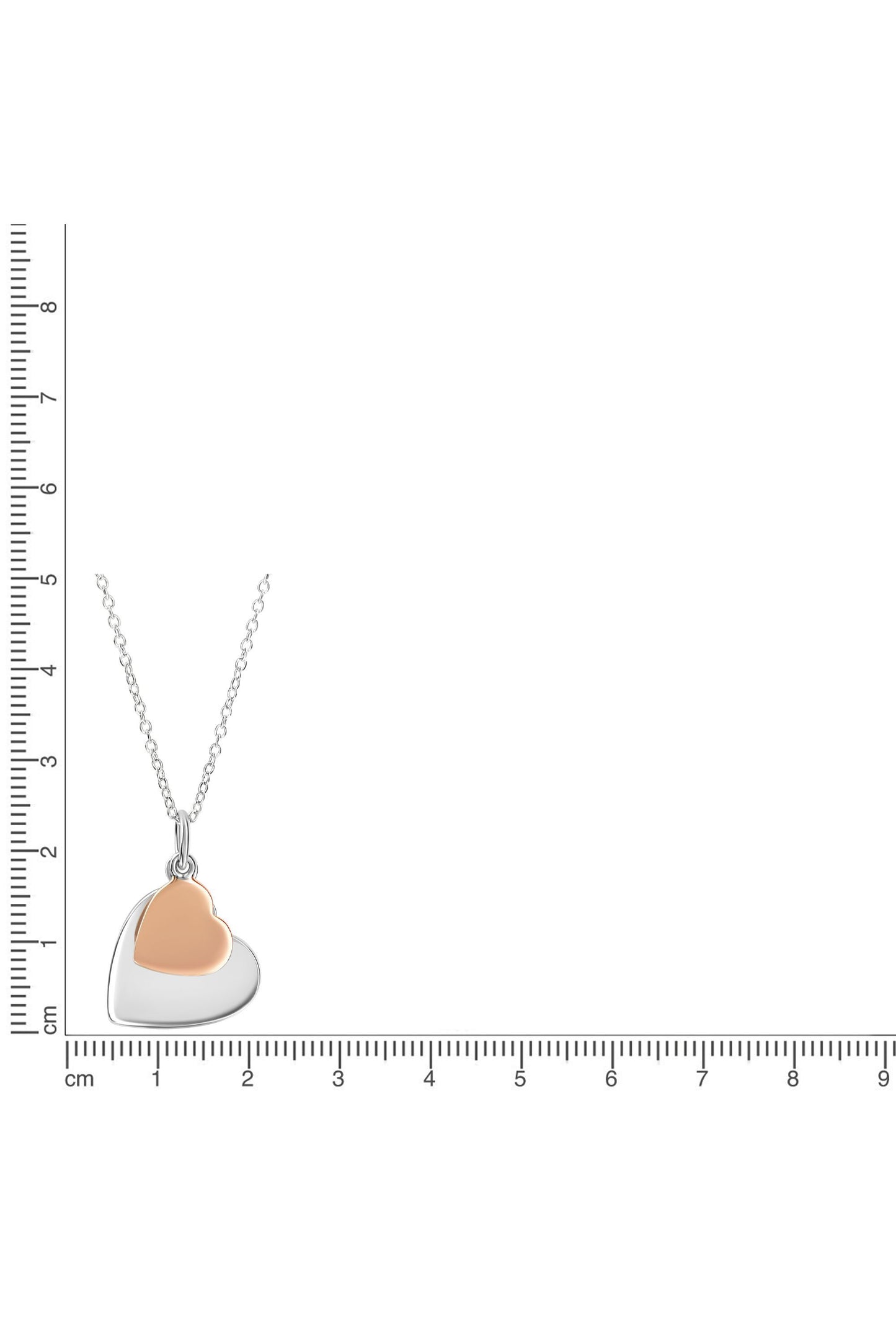 Anhänger mit Kette Ankerkette 925/- Sterling Silber rotvergoldet 45,0cm