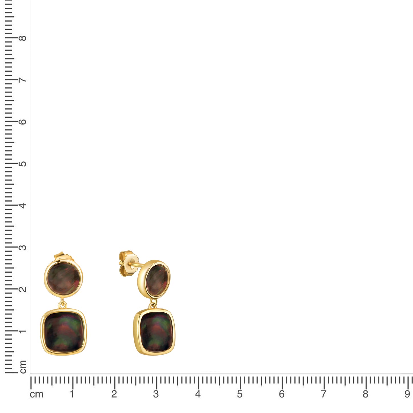 Ohrstecker 925/- Sterling Silber vergoldet 2,3 cm Perlmutt