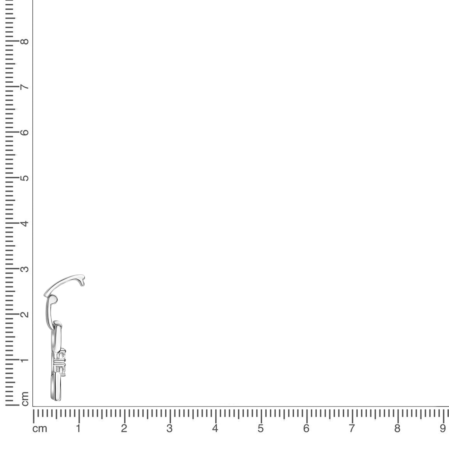 Schließe Schließe 925/- Sterling Silber Rhodiniert 2,3cm