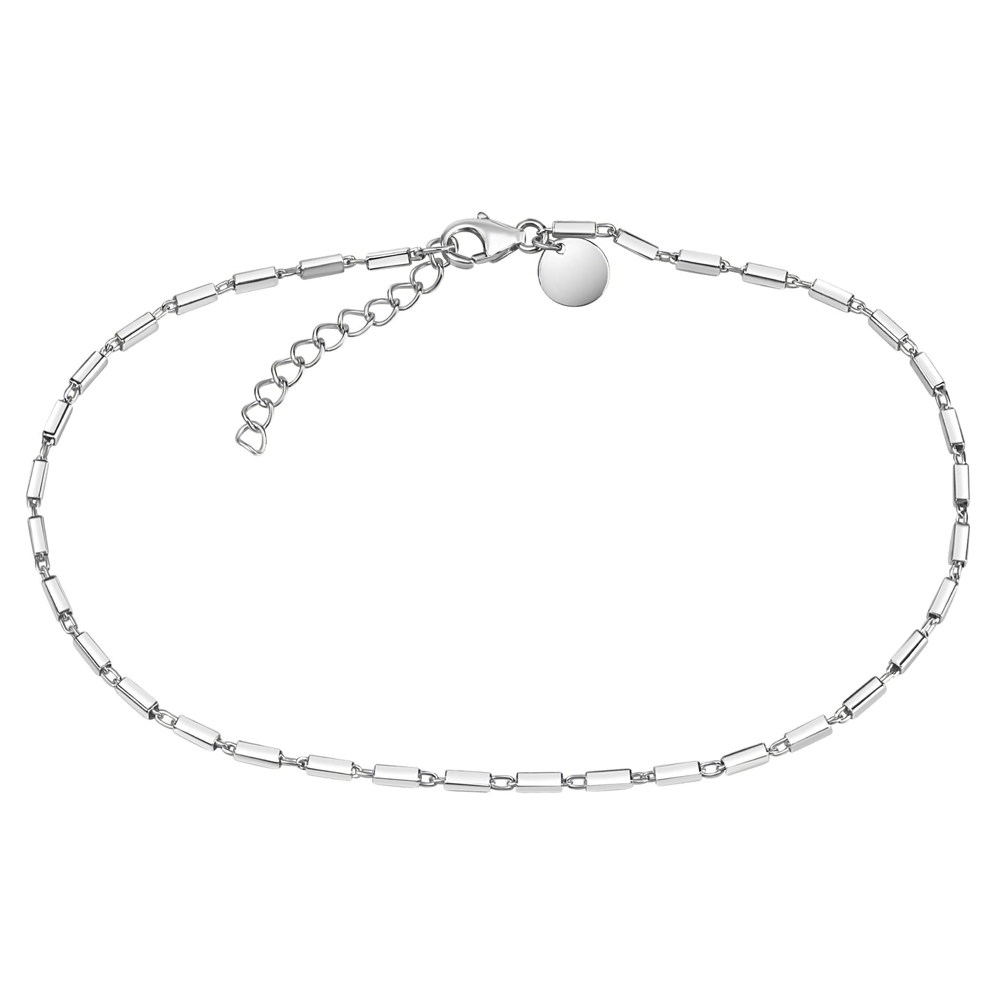 Fusskette Fantasiekette 925/- Sterling Silber Rhodiniert 26,0cm