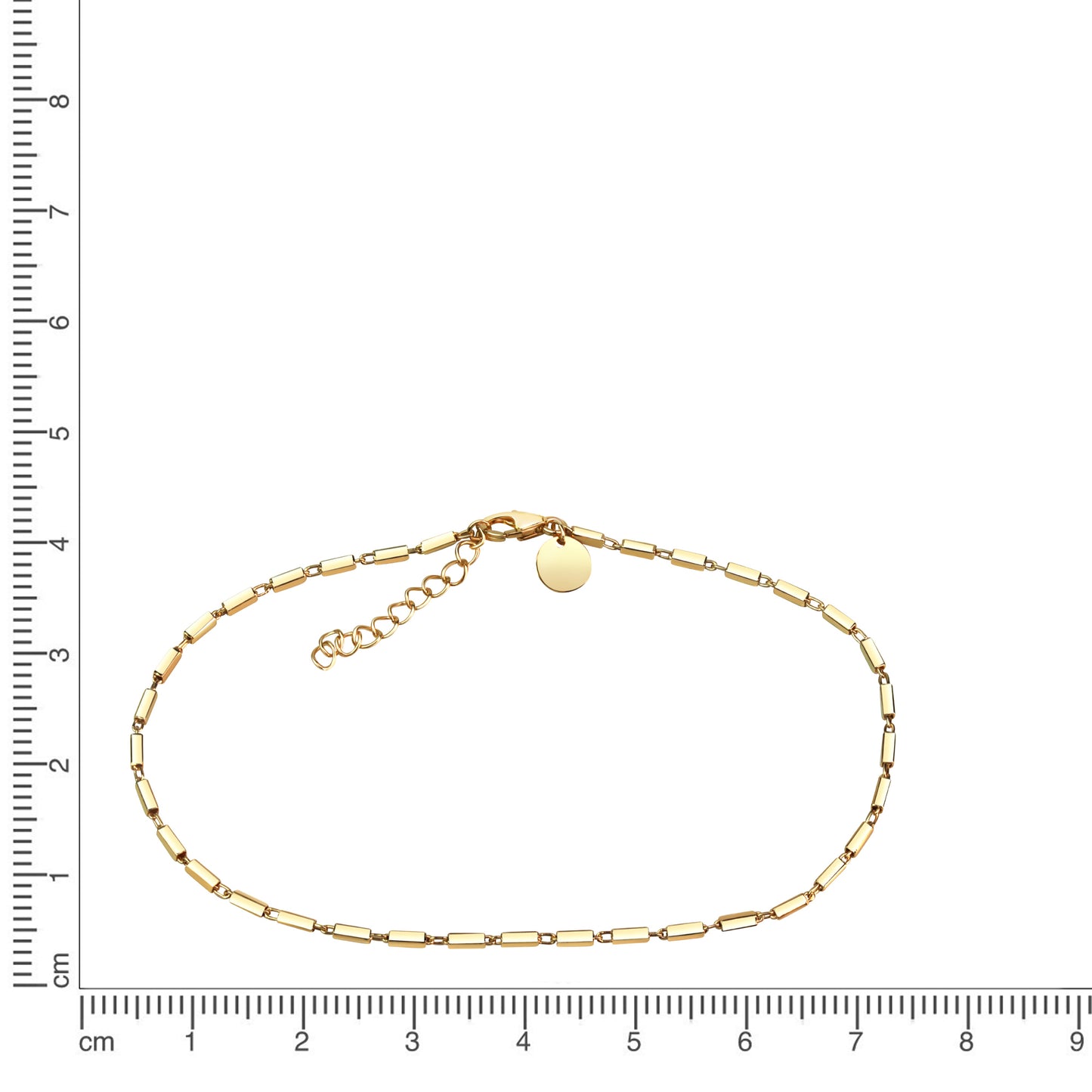 Fusskette Fantasiekette 925/- Sterling Silber vergoldet 26,0cm