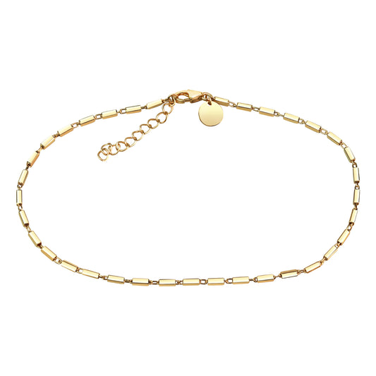 Fusskette Fantasiekette 925/- Sterling Silber vergoldet 26,0cm