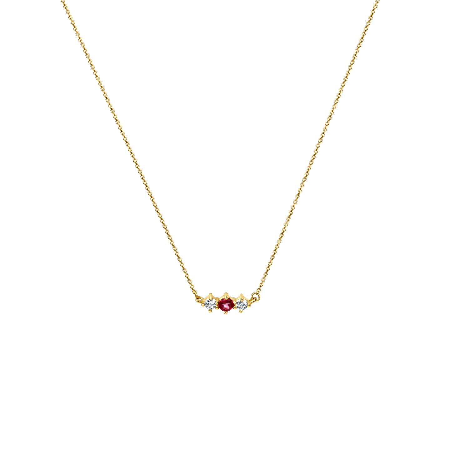 Kette Ankerkette 375/- Gold vergoldet 45,0cm Topas