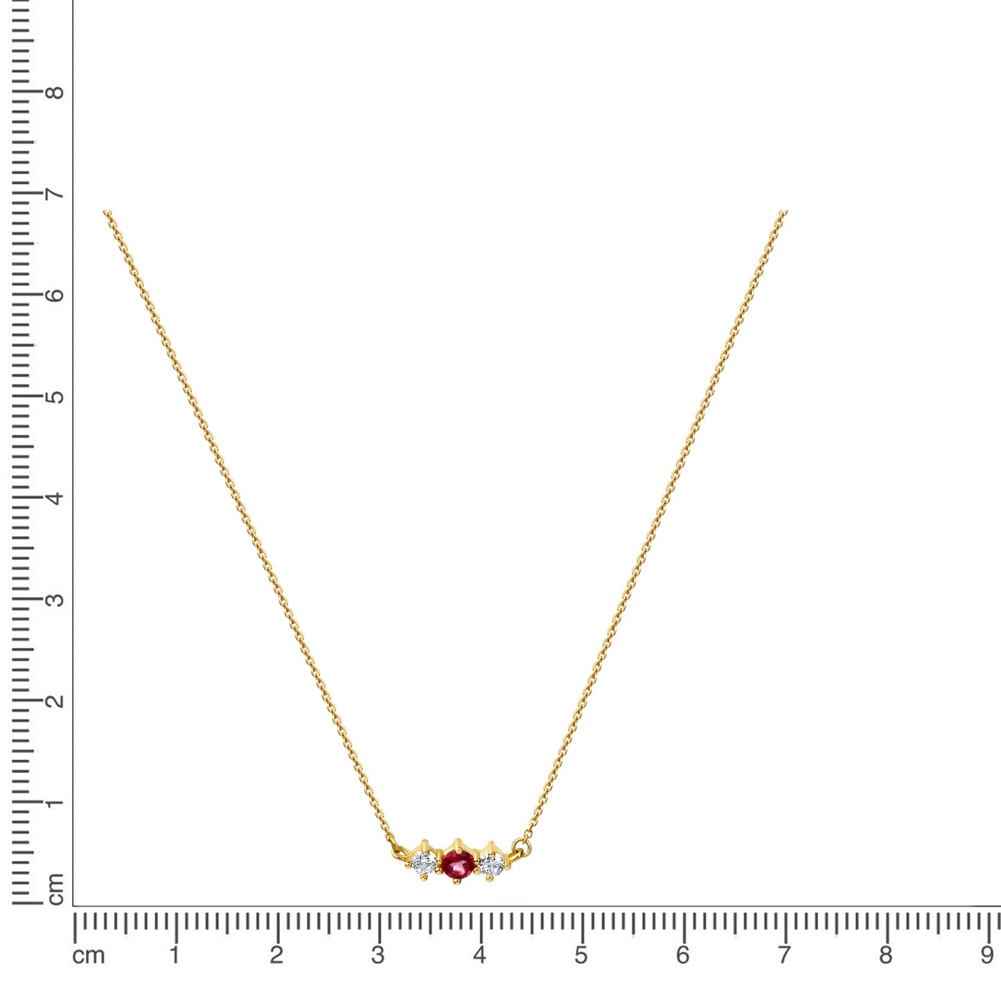 Kette Ankerkette 375/- Gold vergoldet 45,0cm Topas