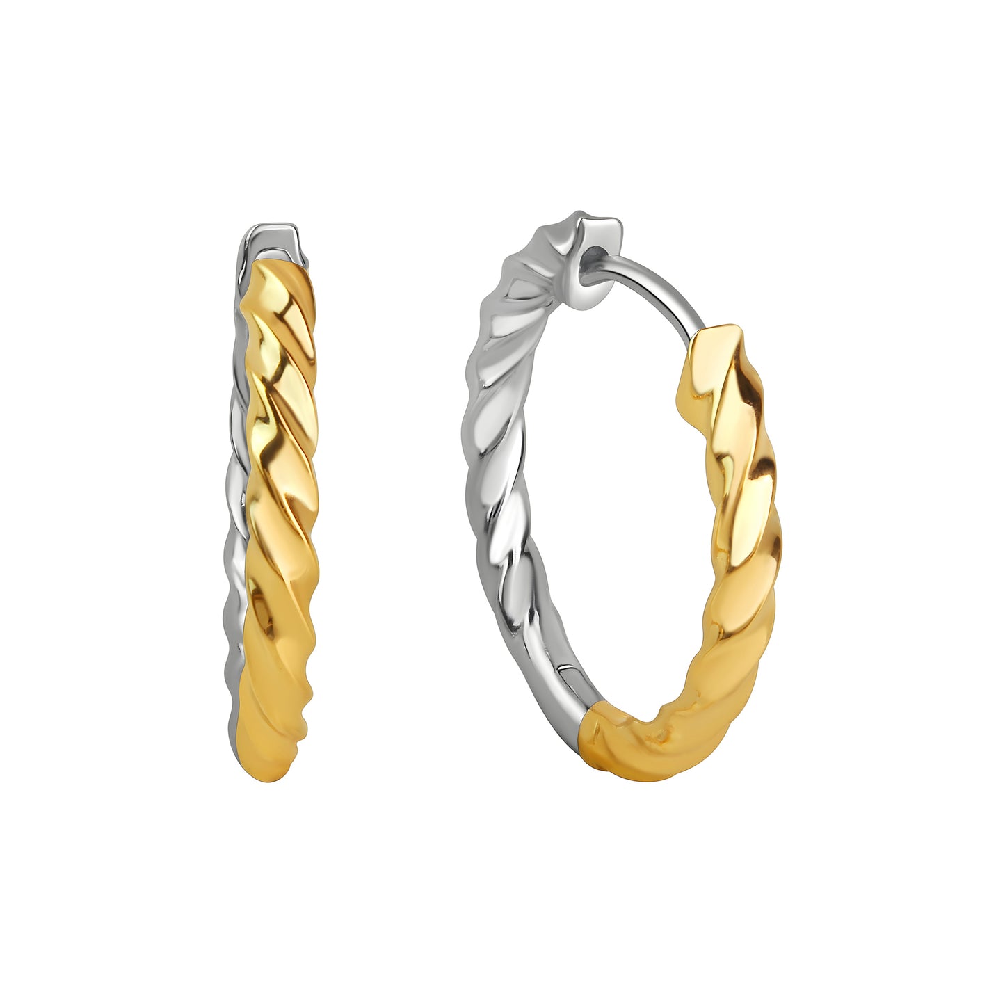 Creolen 925/- Sterling Silber vergoldet (teil) 1,6cm