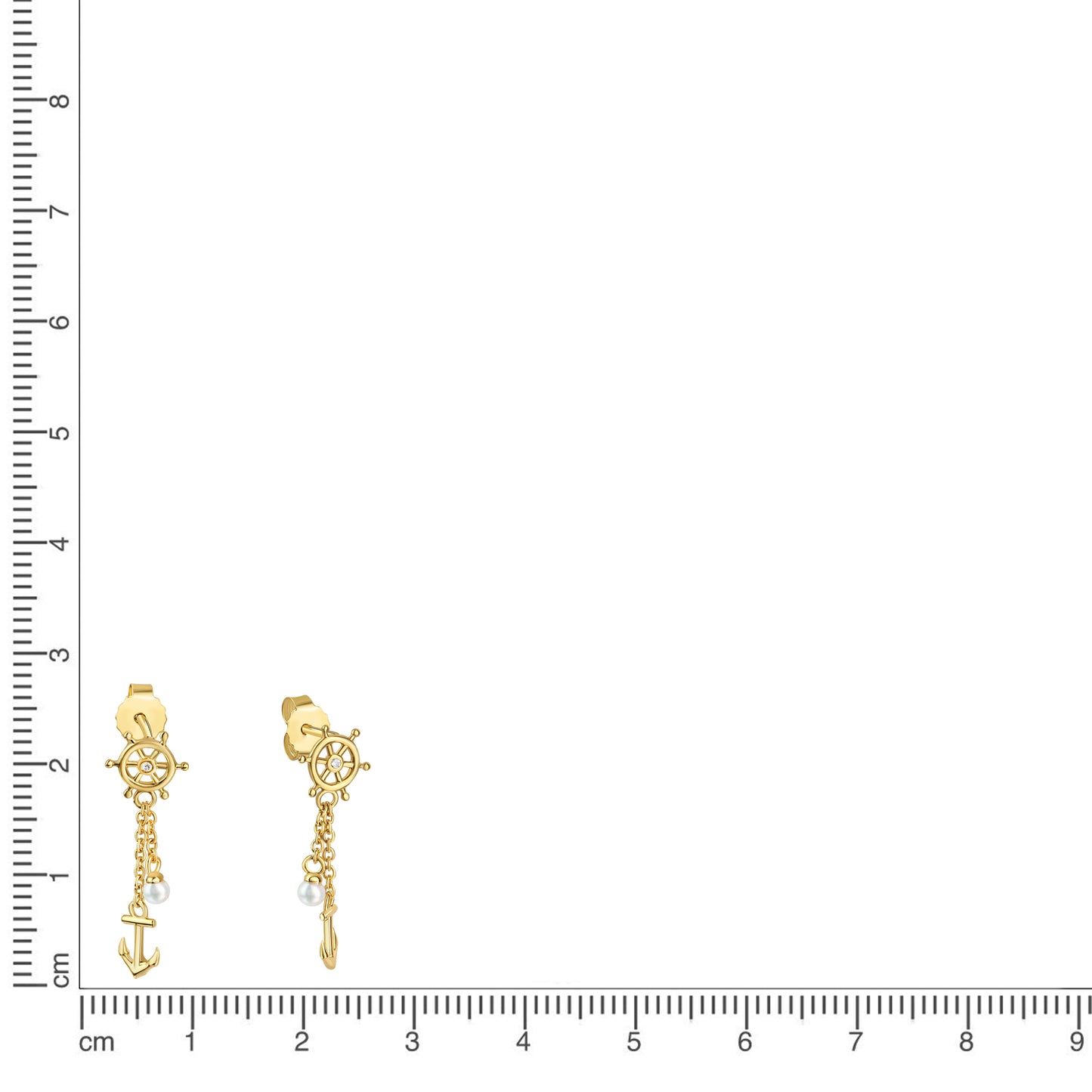 Ohrhänger 925/- Sterling Silber vergoldet 2,6cm Zirkonia