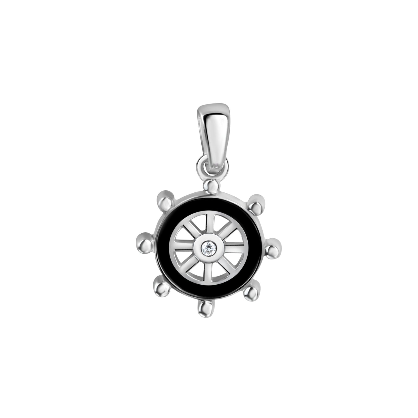 Anhänger 925/- Sterling Silber Rhodiniert 1,8cm Zirkonia