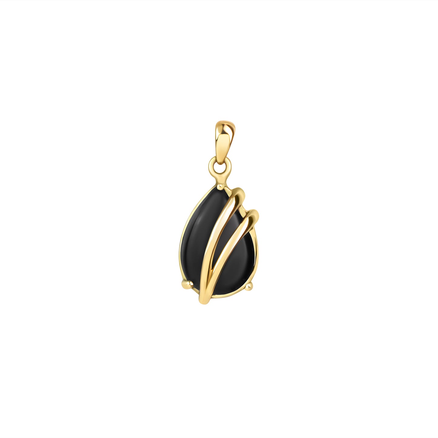 Anhänger 375/- Gold 1,8cm Onyx