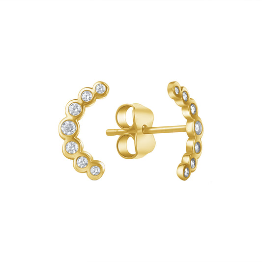 Ohrstecker 375/- Gold 1,1cm Zirkonia