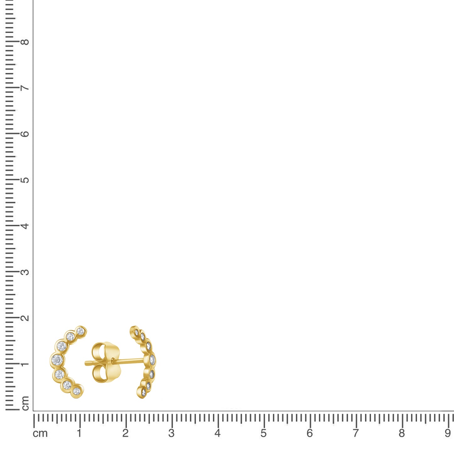 Ohrstecker 375/- Gold 1,1cm Zirkonia