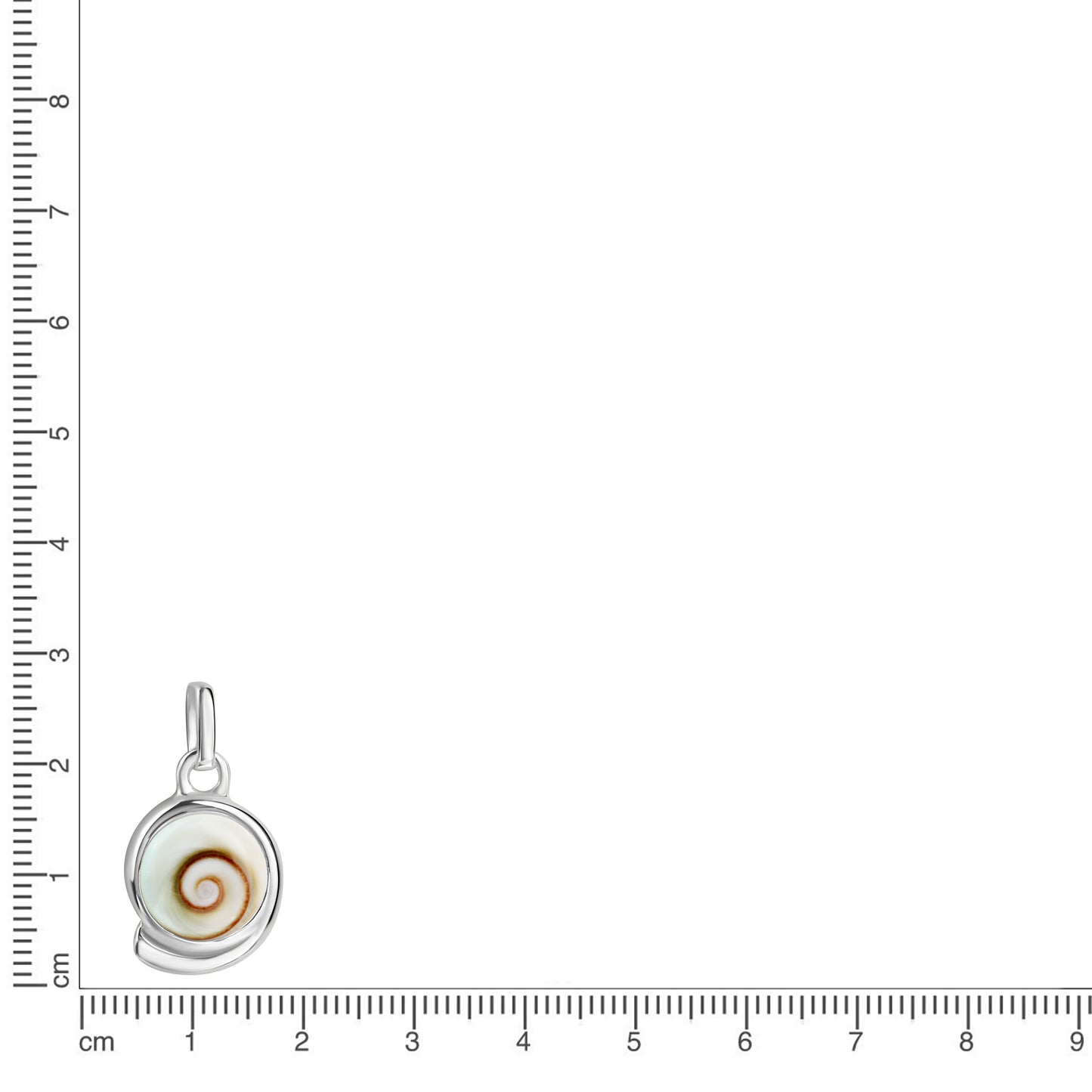 Anhänger 925/- Sterling Silber rhodiniert 2,1cm Meeresauge