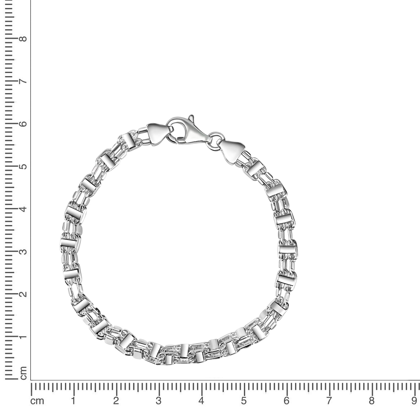 Armband Käfigkette 925/- Sterling Silber versilbert 19cm