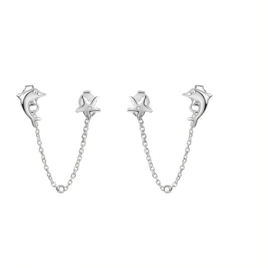 Ohrstecker 925/- Sterling Silber Rhodiniert 6,2cm