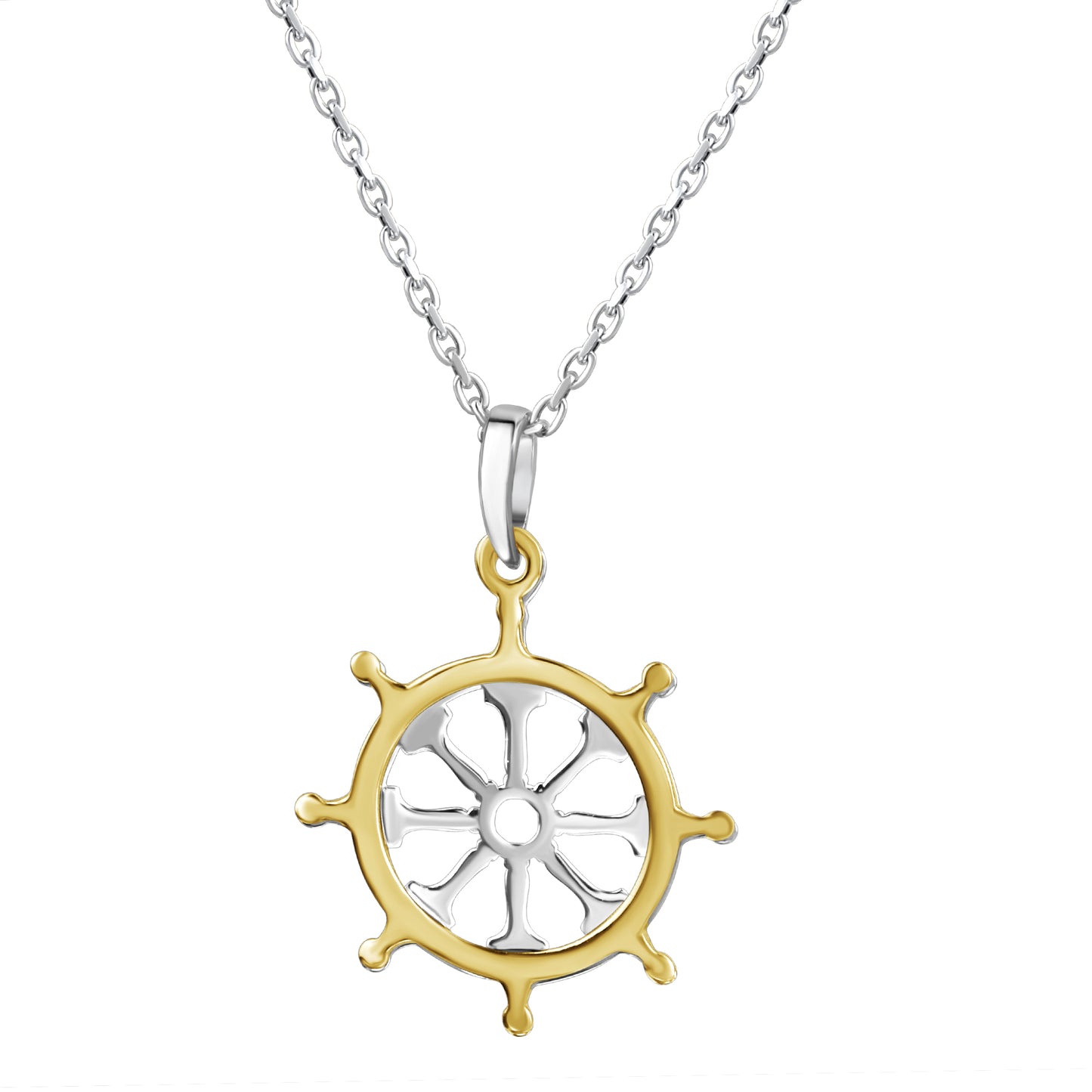 Anhänger mit Kette Ankerkette 925/- Sterling Silber vergoldet (teil) 45,0cm