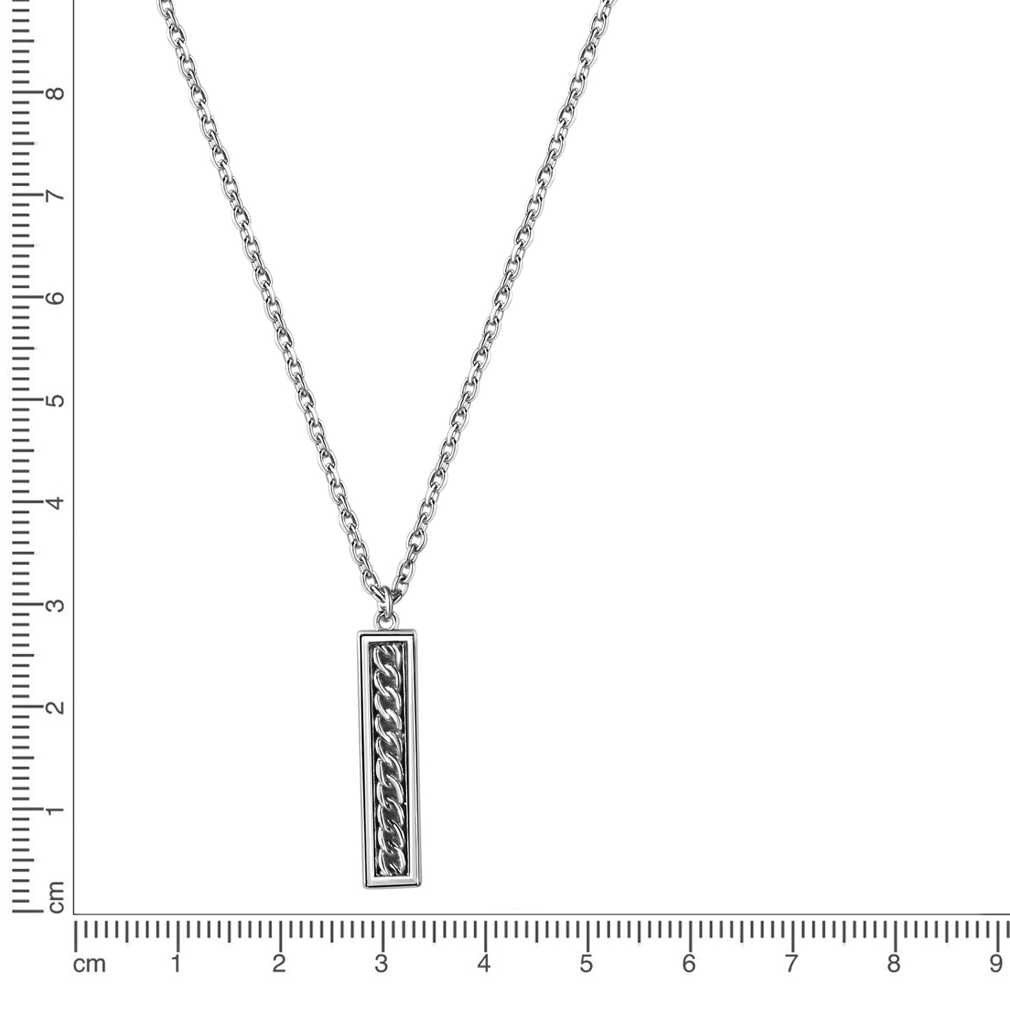 Anhänger mit Kette Ankerkette 925/- Sterling Silber rhodiniert 50cm