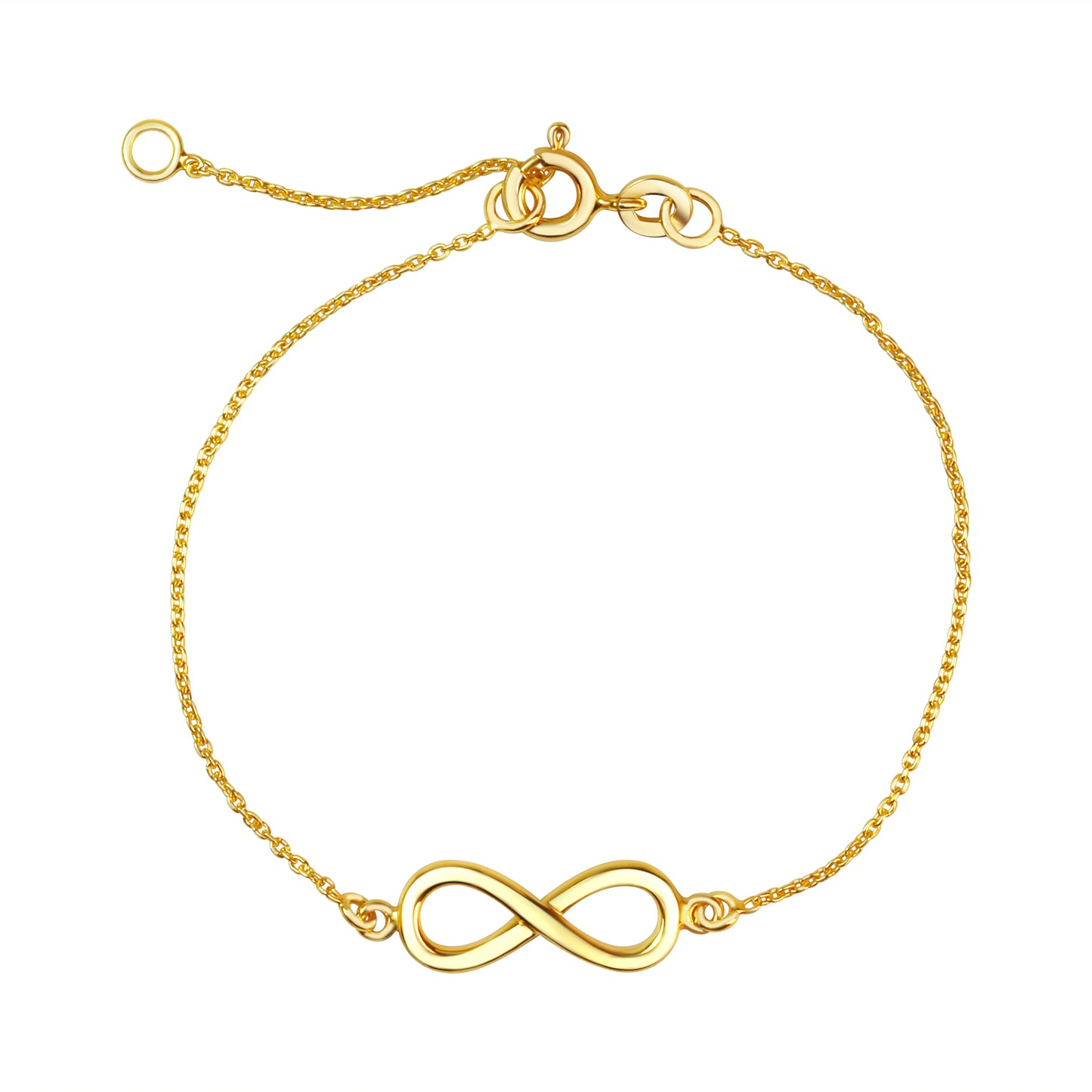 Armband Ankerkette 925/- Sterling Silber vergoldet 19,0cm