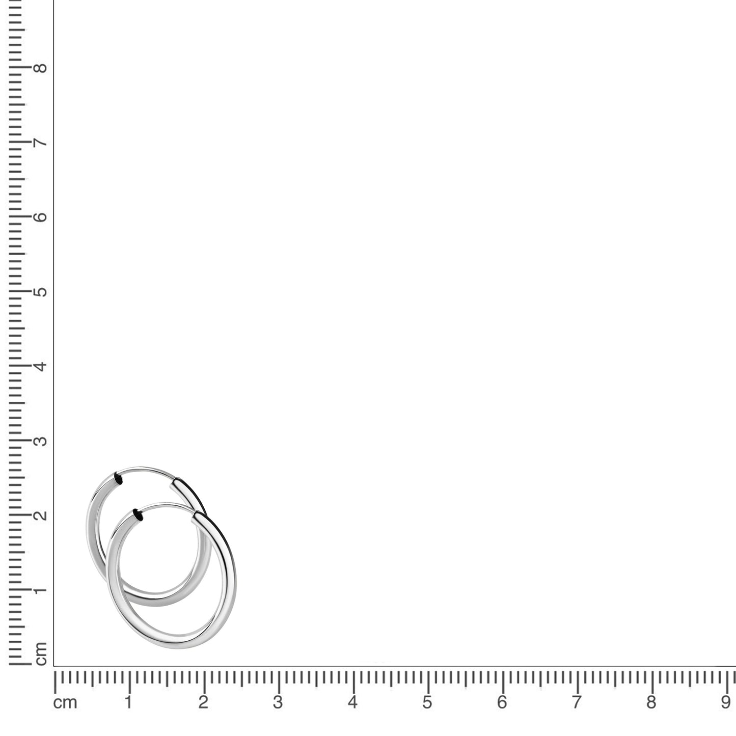 Creolen 925/- Sterling Silber Rhodiniert 3,0cm