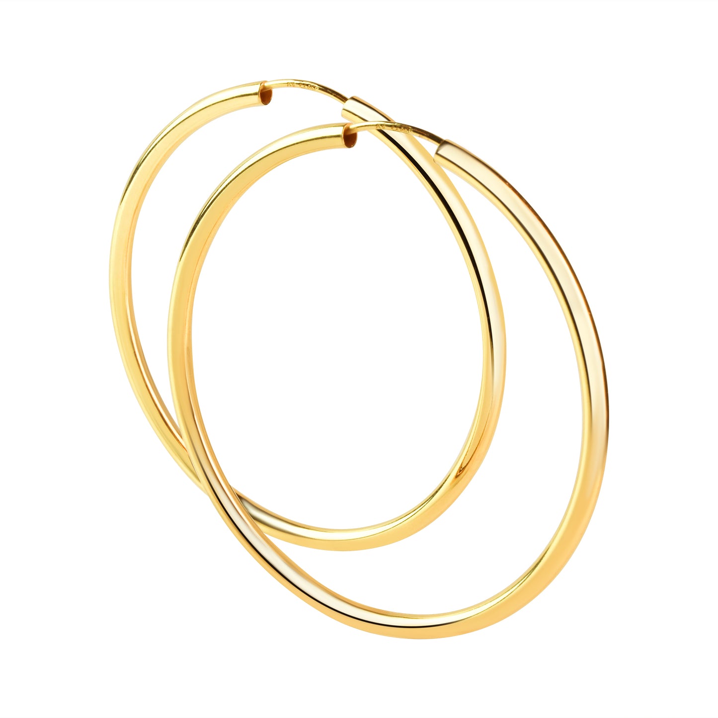 Creolen 925/- Sterling Silber vergoldet 6,0cm