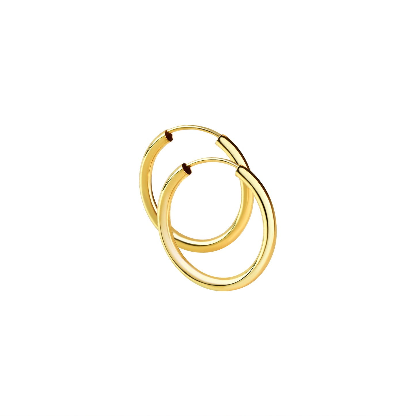 Creolen 925/- Sterling Silber vergoldet 3,0cm