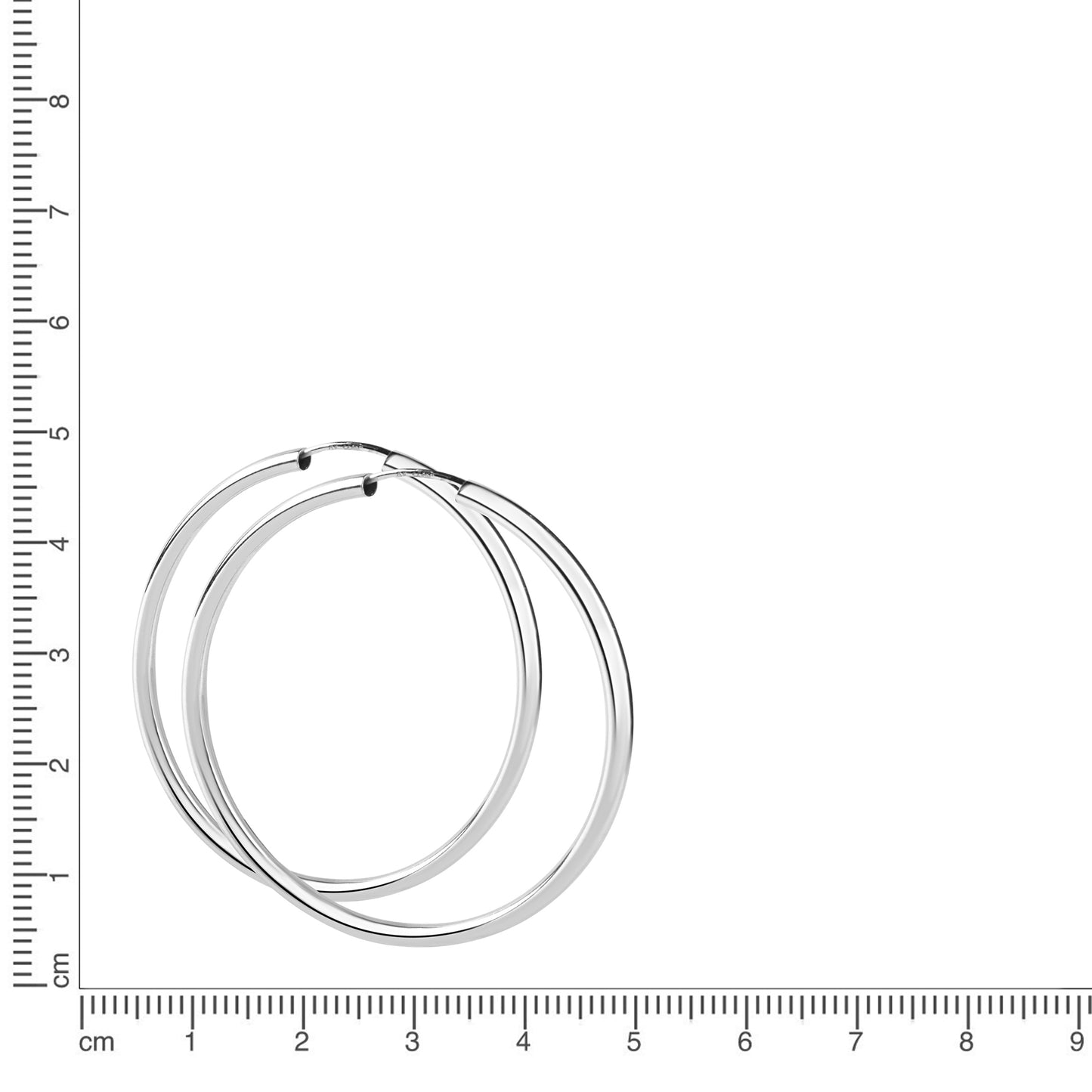 Creolen 925/- Sterling Silber Rhodiniert 6,0cm