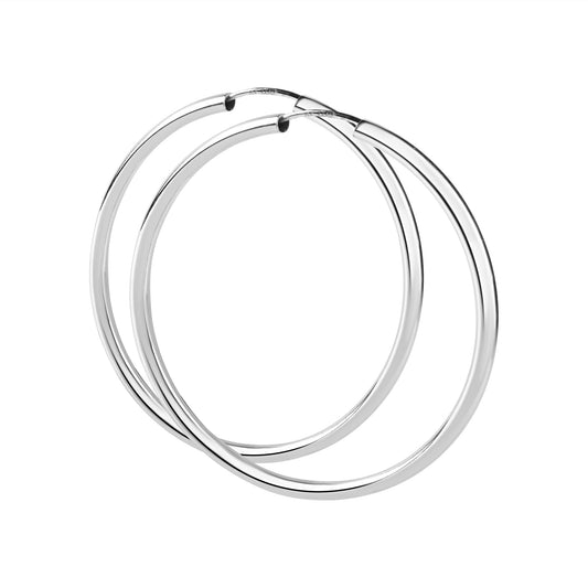 Creolen 925/- Sterling Silber Rhodiniert 6,0cm