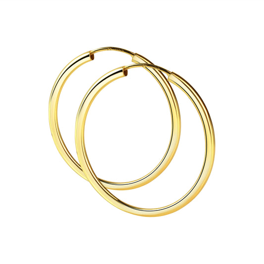 Creolen 925/- Sterling Silber vergoldet 5,0cm