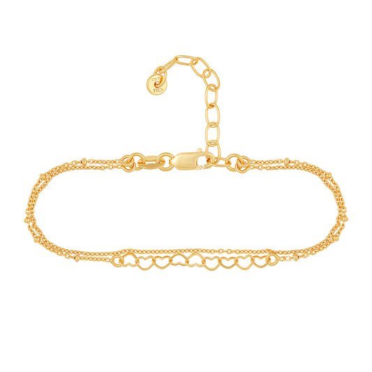 cai Armband Königskette 925/- Sterling Silber vergoldet 19,0cm