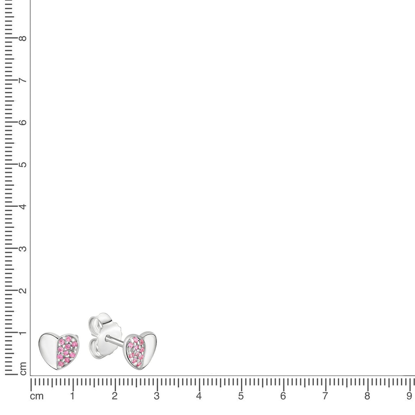 Ohrstecker 925/- Sterling Silber rhodiniert 0,6cm Zirkonia