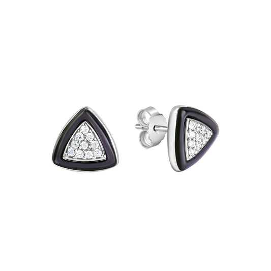 Ohrstecker 925/- Sterling Silber Rhodiniert 1,1cm Perlmutt