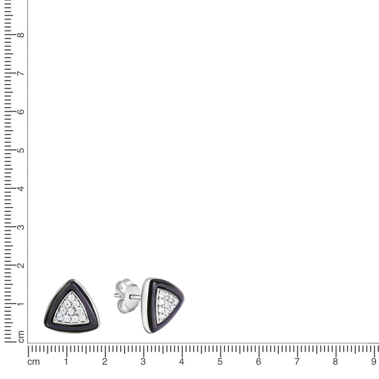 Ohrstecker 925/- Sterling Silber Rhodiniert 1,1cm Perlmutt