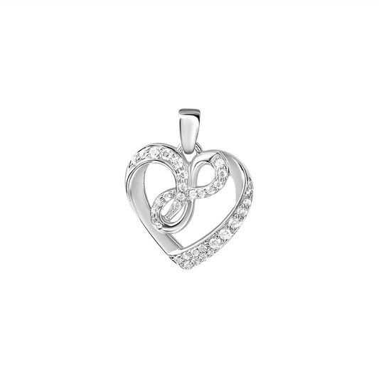 Anhänger 925/- Sterling Silber rhodiniert 2,2cm Zirkonia